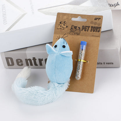 Realistic Long Tail Mouse Cat Toy - Interactive Hunting Play