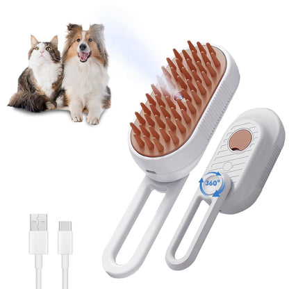 3-in-1 Electric Cat Steam Brush