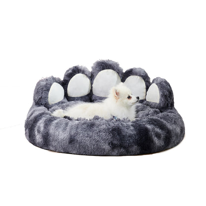 Adorable Bear Paw Pet Bed - Cozy Comfort for Small & Medium Dogs and Cats