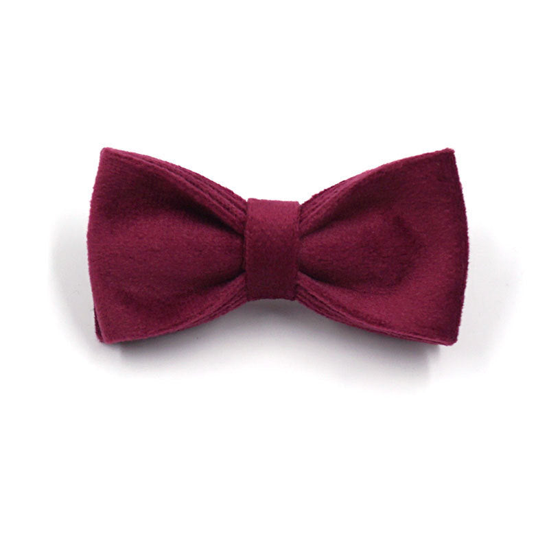 Luxury Soft Burgundy Velvet Dog Collar - Premium Comfort & Style