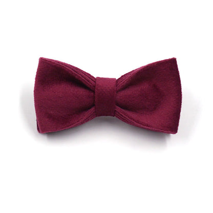 Luxury Soft Burgundy Velvet Dog Collar - Premium Comfort & Style