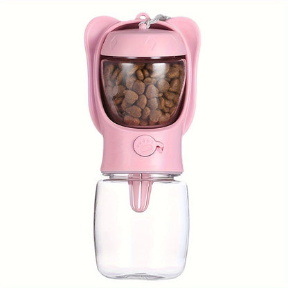 2-in-1 Portable Pet Water Bottle & Food Container - Travel Essential