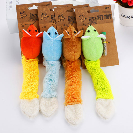 Realistic Long Tail Mouse Cat Toy - Interactive Hunting Play