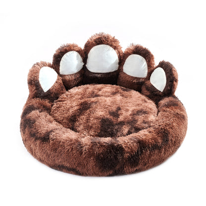Adorable Bear Paw Pet Bed - Cozy Comfort for Small & Medium Dogs and Cats