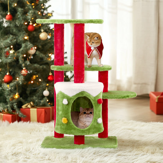 Multi-Level Cat Climbing Frame - Cat Tree Tower with Scratching Posts