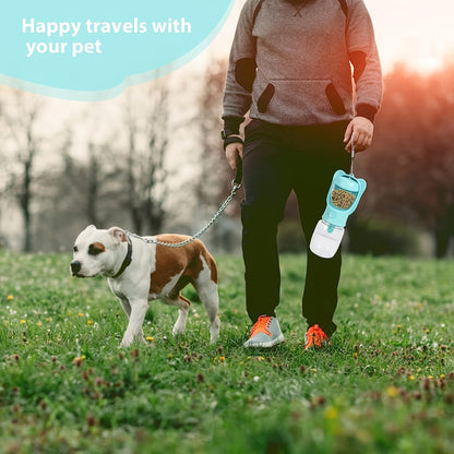 2-in-1 Portable Pet Water Bottle & Food Container - Travel Essential